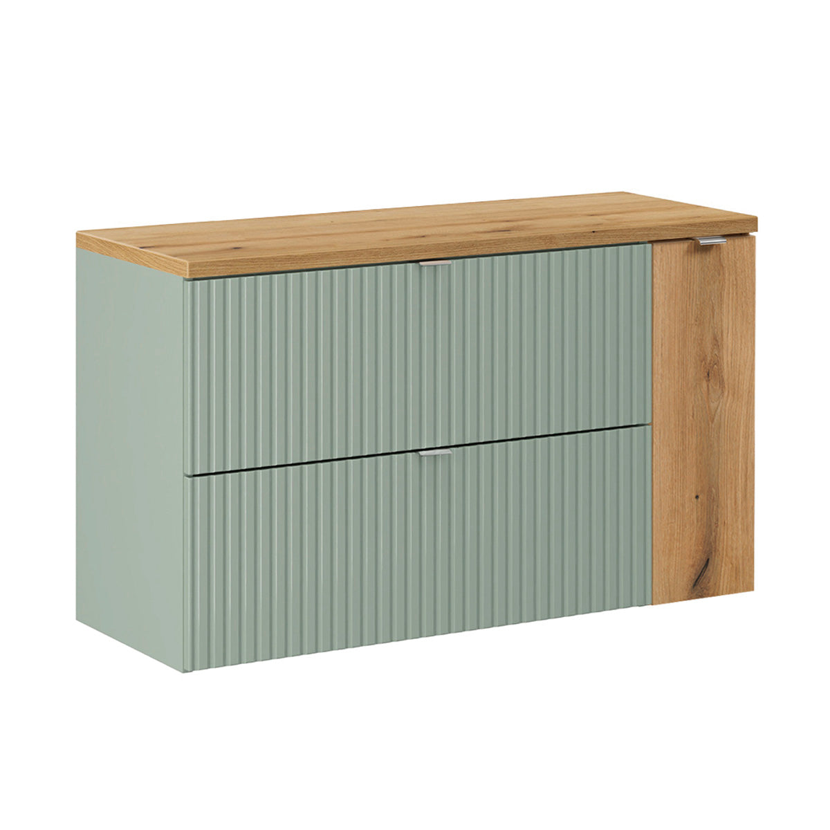 Meuble sous-vasque 100cm Jade Vert et Bois