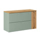 Meuble sous-vasque 100cm Jade Vert et Bois