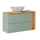 Meuble simple vasque 100cm Jade Vert et Bois