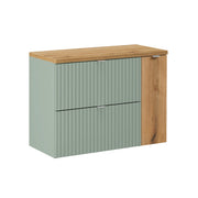 Meuble sous-vasque 80cm Jade Vert et Bois
