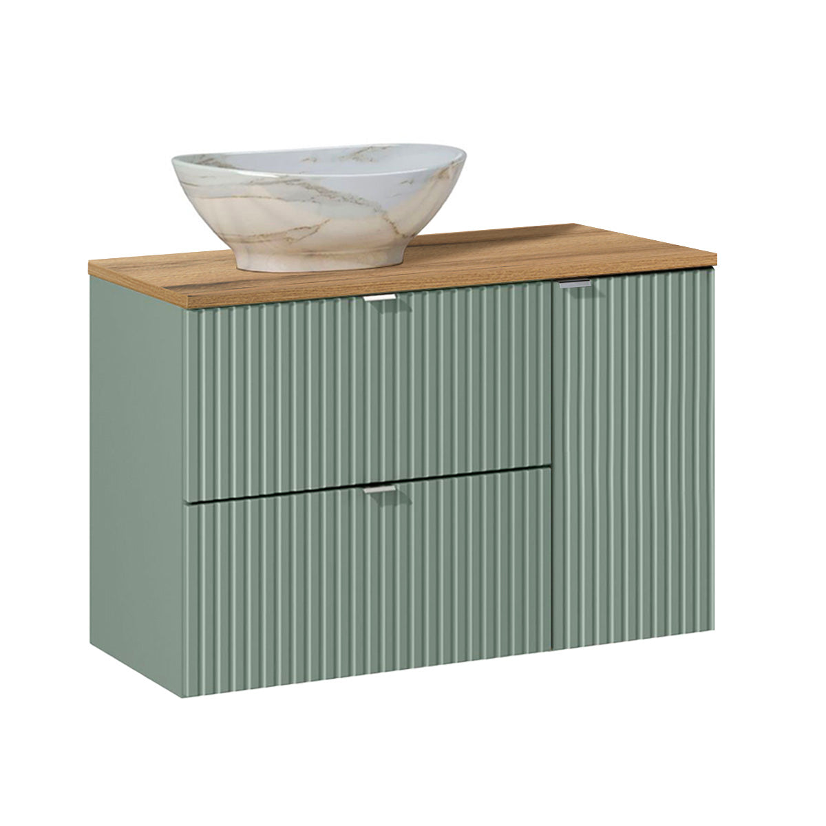 Meuble simple vasque 90cm Jade Vert