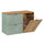 Meuble sous-vasque 90cm panier à linge Jade Vert et Bois