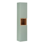 Colonne murale 2 portes 1 niche Jade Vert et Bois