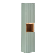 Colonne murale 2 portes 1 niche Jade Vert et Bois