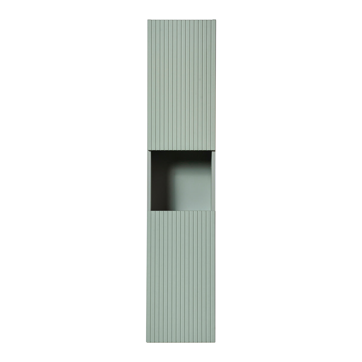 Colonne murale 2 portes 1 niche Jade Vert et Bois - vue 3