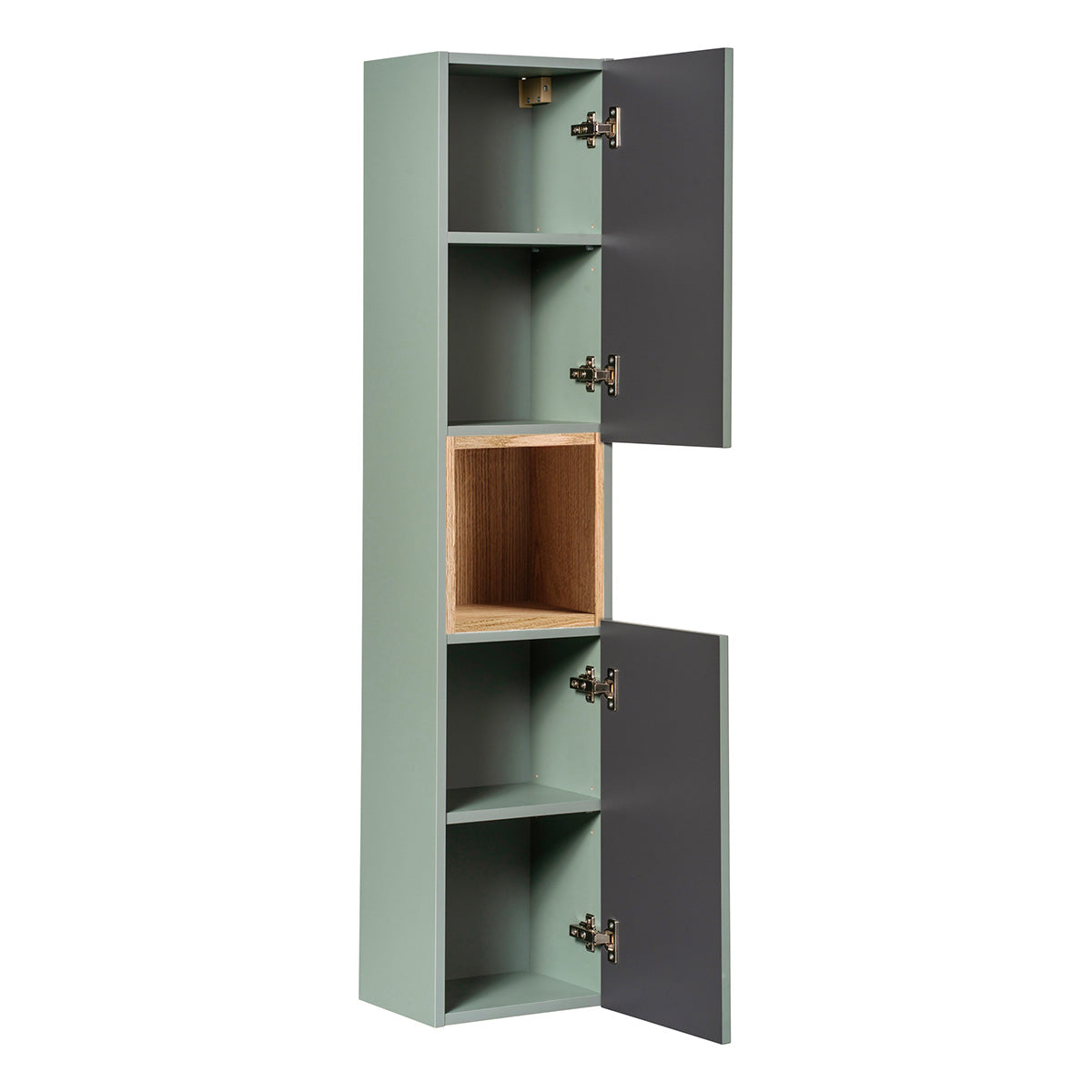Ensemble meuble simple vasque 100cm et colonne Jade Vert et Bois - vue 6