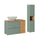 Ensemble meuble simple vasque 90cm et colonne Jade Vert et Bois
