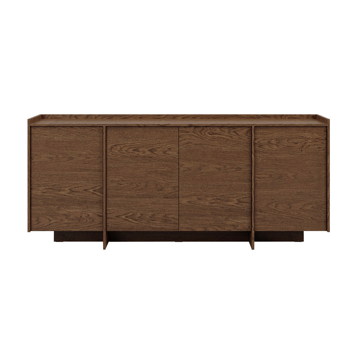 Buffet 4 portes Japandi Bois foncé - vue 3