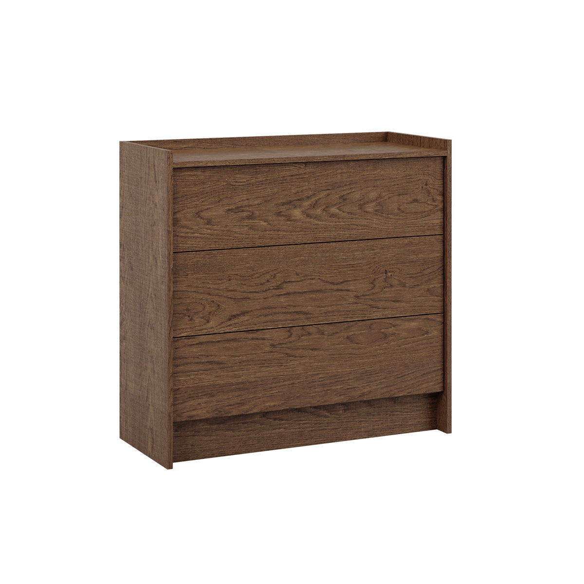 Commode 3 tiroirs Japandi Bois foncé
