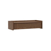 Console coiffeuse murale 1 tiroir Japandi Bois foncé