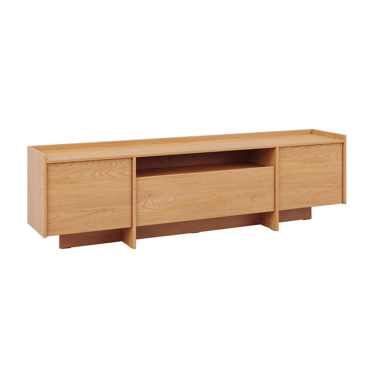 Meuble TV 3 portes 200 cm Japandi Bois