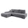 Canapé d'angle convertible gauche 4 places coffre Jonas velours côtelé Gris