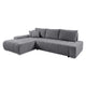 Canapé d'angle convertible gauche 4 places coffre Jonas velours côtelé Gris
