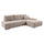 Canapé d'angle convertible droit 4 places coffre Jonas velours côtelé Taupe