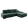 Canapé d'angle convertible droit 4 places coffre Jonas velours côtelé Vert Sapin