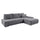 Canapé d'angle convertible droit 4 places coffre Jonas velours côtelé Gris