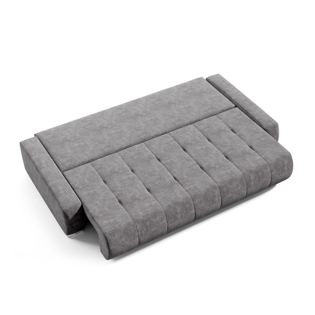 Canapé convertible 3 places avec coffre Jonas Gris foncé - vue 4