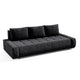 Canapé convertible 3 places avec coffre Jonas Gris anthracite