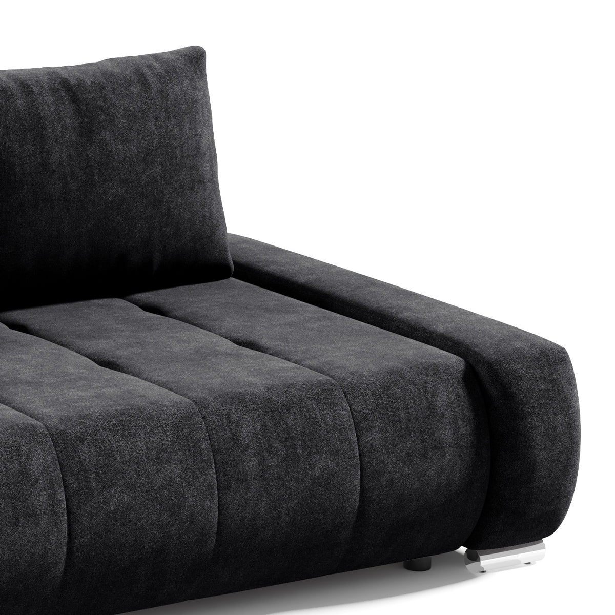 Canapé convertible 3 places avec coffre Jonas Gris anthracite - vue 2