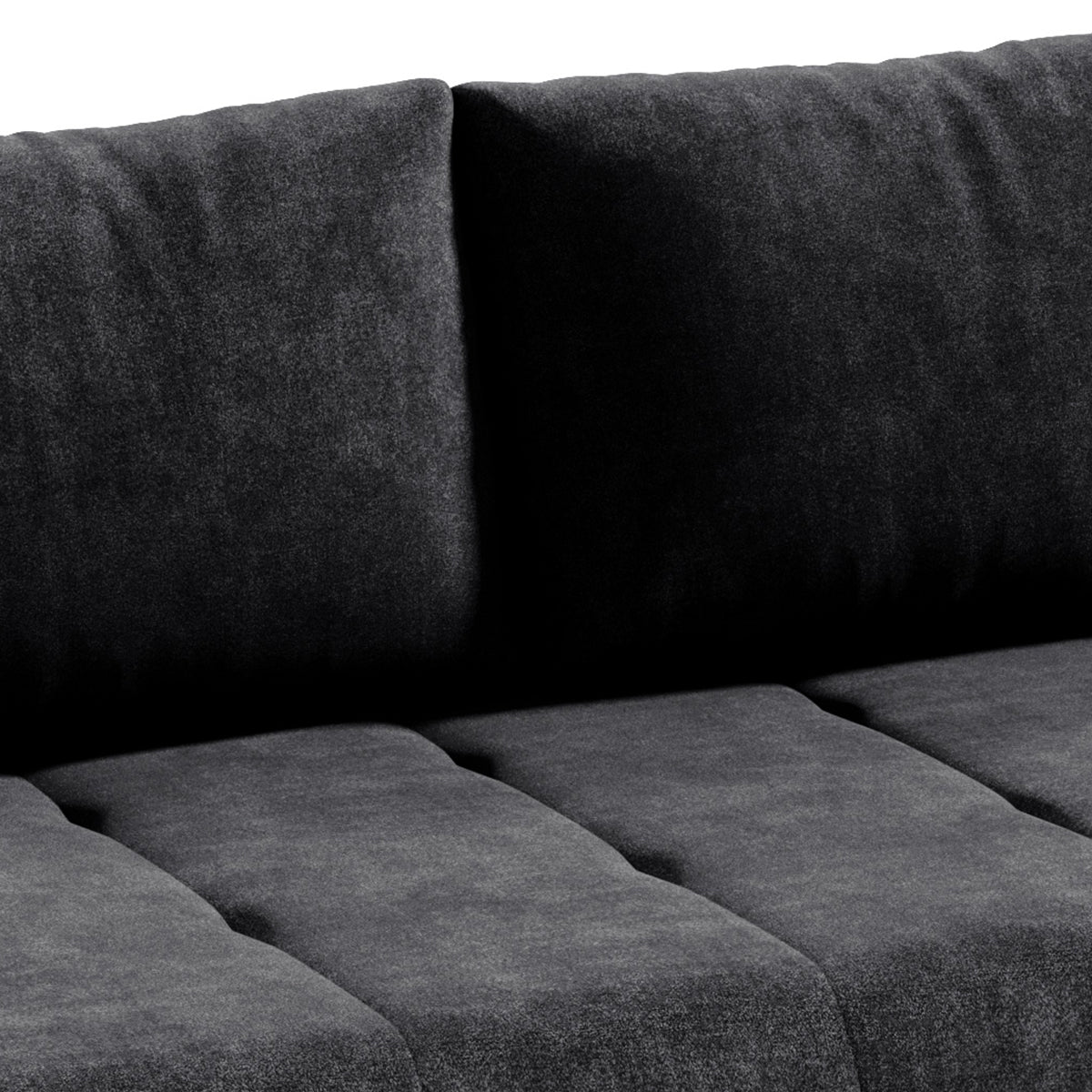 Canapé convertible 3 places avec coffre Jonas Gris anthracite - vue 3