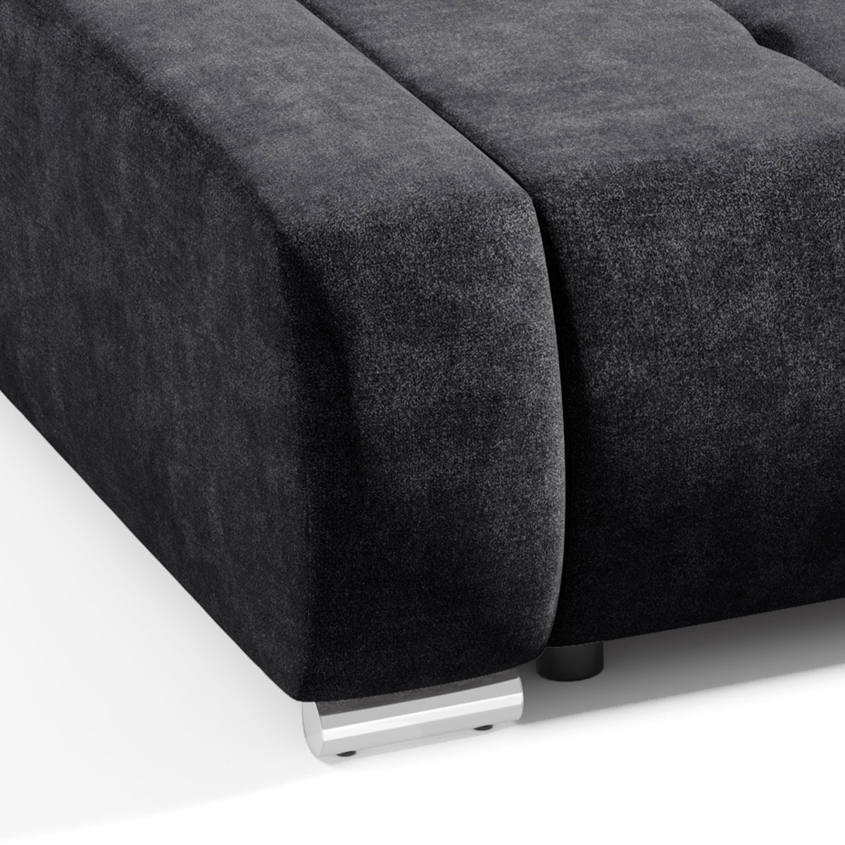 Canapé convertible 3 places avec coffre Jonas Gris anthracite - vue 4
