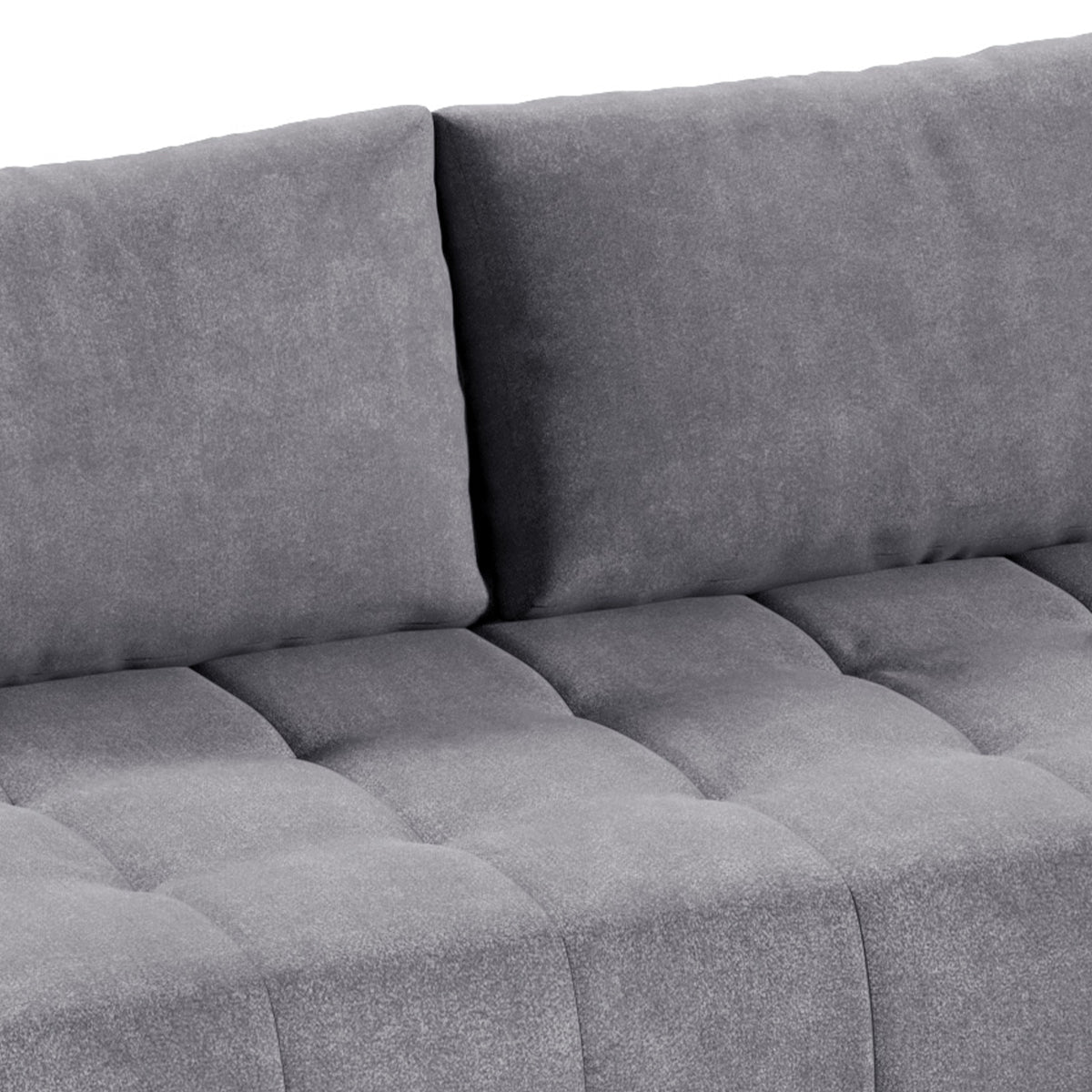 Canapé d'angle convertible droit 4 places avec coffre Jonas Gris foncé - vue 3