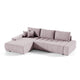 Canapé d'angle convertible gauche 4 places avec coffre Jonas Rose