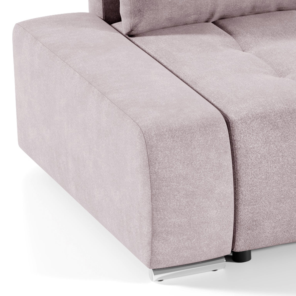 Canapé d'angle convertible droit 4 places avec coffre Jonas Rose - vue 2