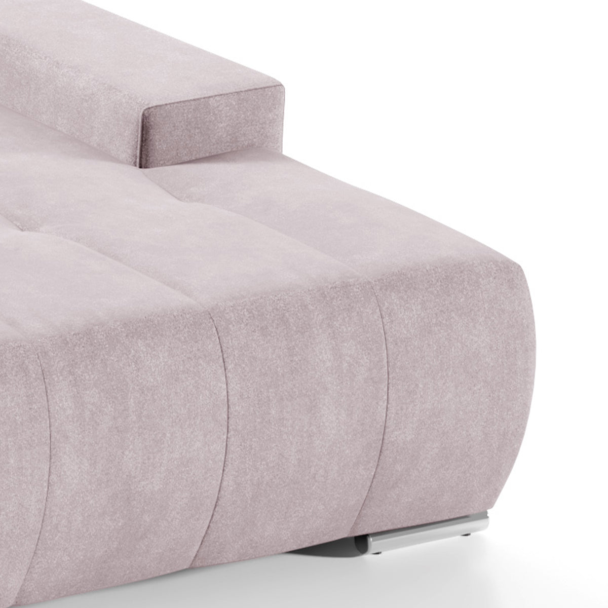 Canapé d'angle convertible droit 4 places avec coffre Jonas Rose - vue 4
