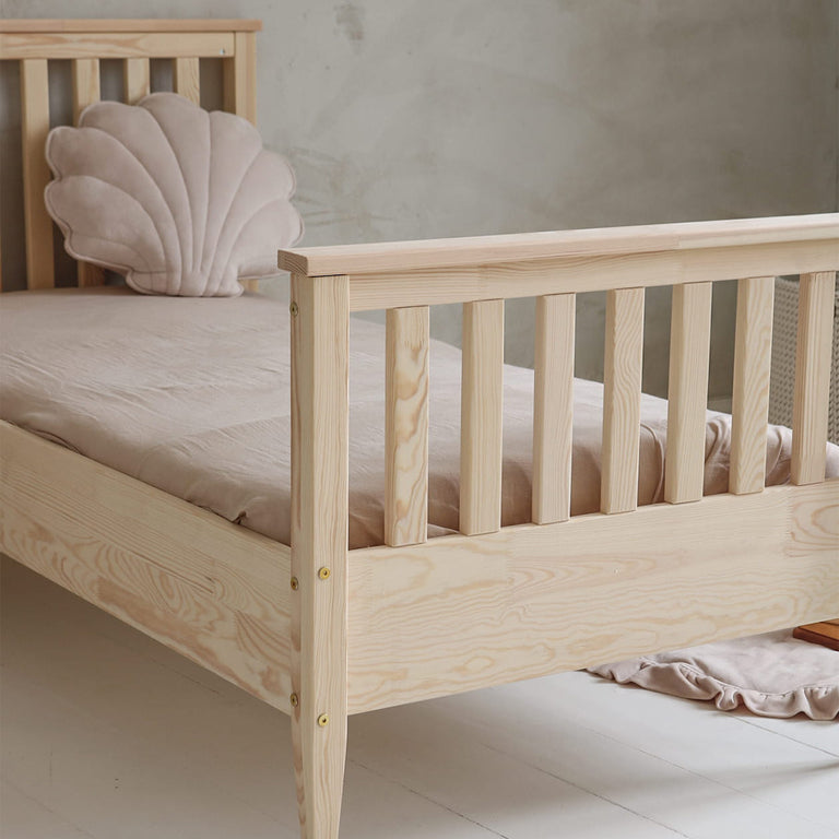 Lit 90x190 sommier inclus pieds 19 cm Joséphine Bois - vue 7