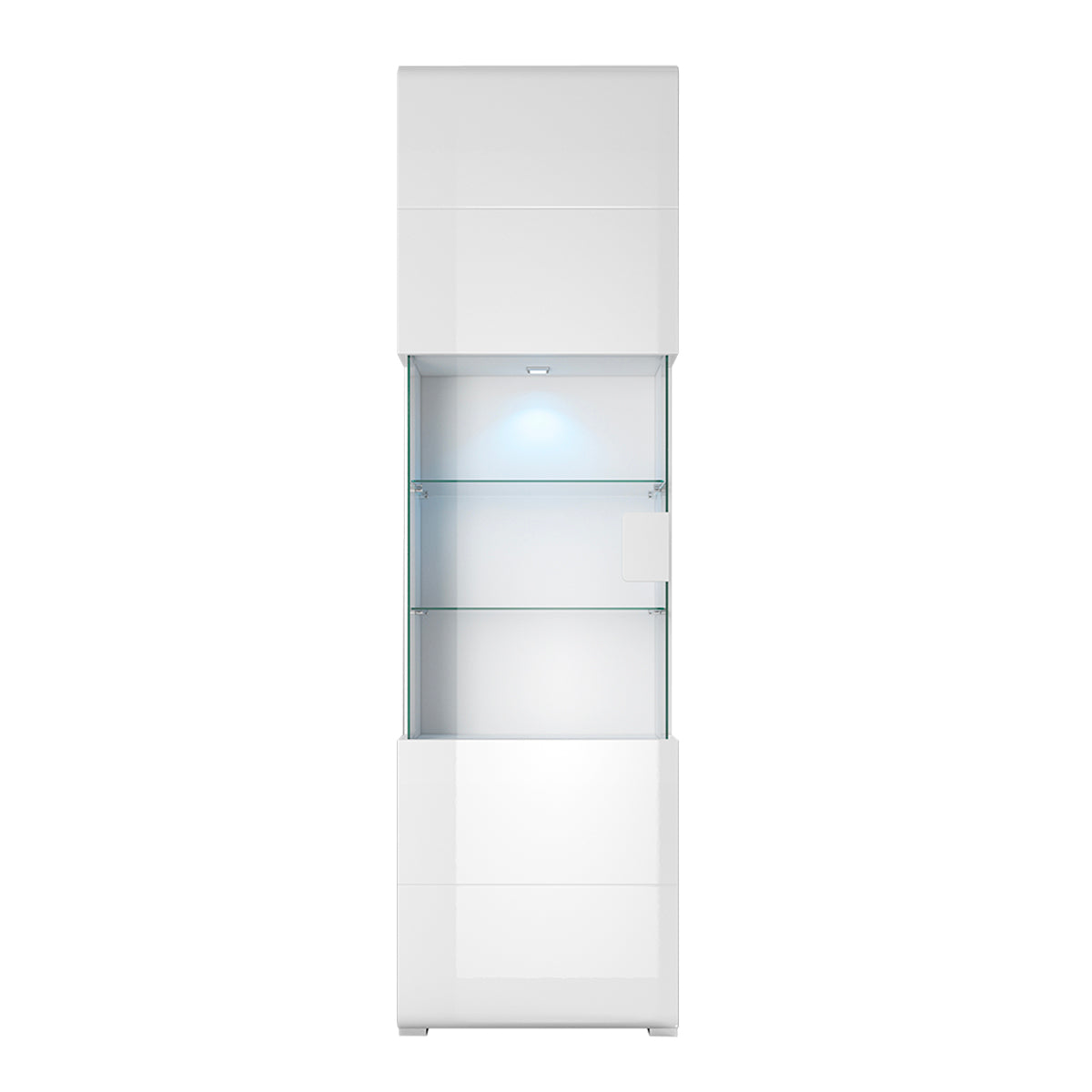 Vitrine 1 porte avec LED Jules Blanc - vue 2