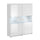 Vaisselier 2 portes avec LED Jules Blanc