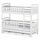 Lit superposé 90x190 sommier lit gigogne et tiroirs inclus Jules Blanc