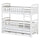 Lit superposé 90x200 sommier lit gigogne et tiroirs inclus Jules Blanc