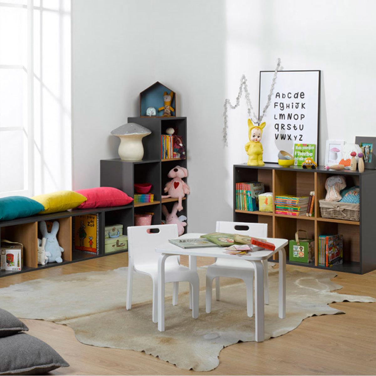 Bibliothèque enfant Junior Provence 3 cases - Gris - vue 5