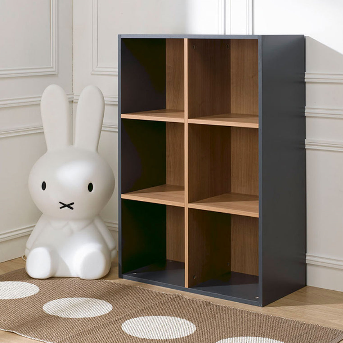 Bibliothèque enfant Junior Provence 6 cases - Gris - vue 3
