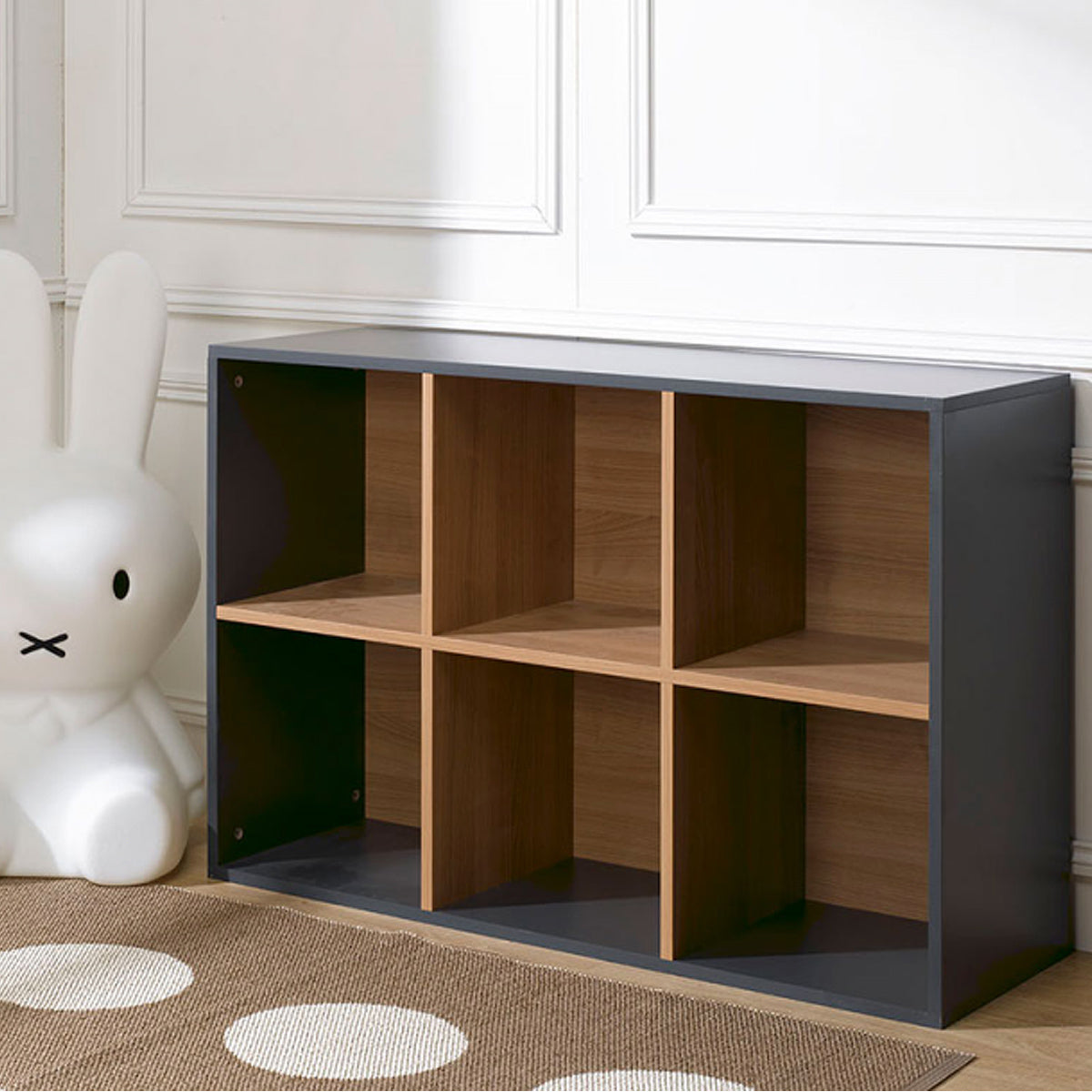 Bibliothèque enfant Junior Provence 6 cases - Gris - vue 4
