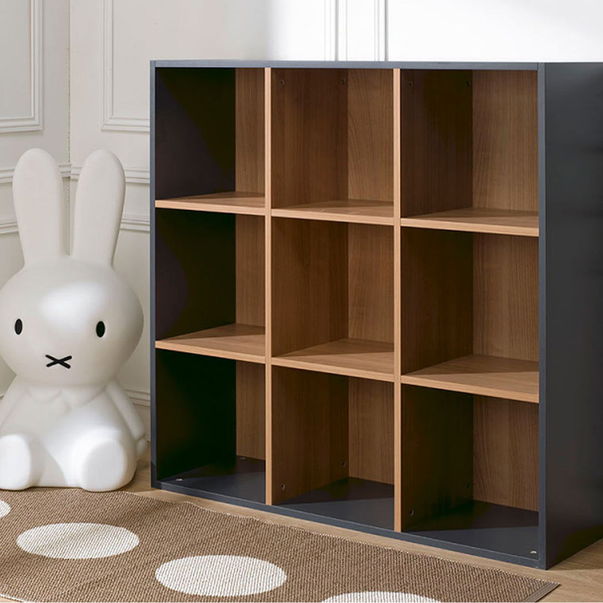 Bibliothèque enfant Junior Provence 9 cases - Gris - vue 2