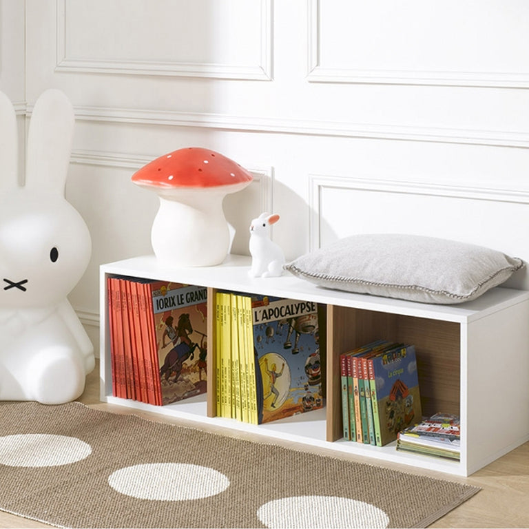 Meuble de rangement Junior Provence 3 cases - Blanc - vue 2