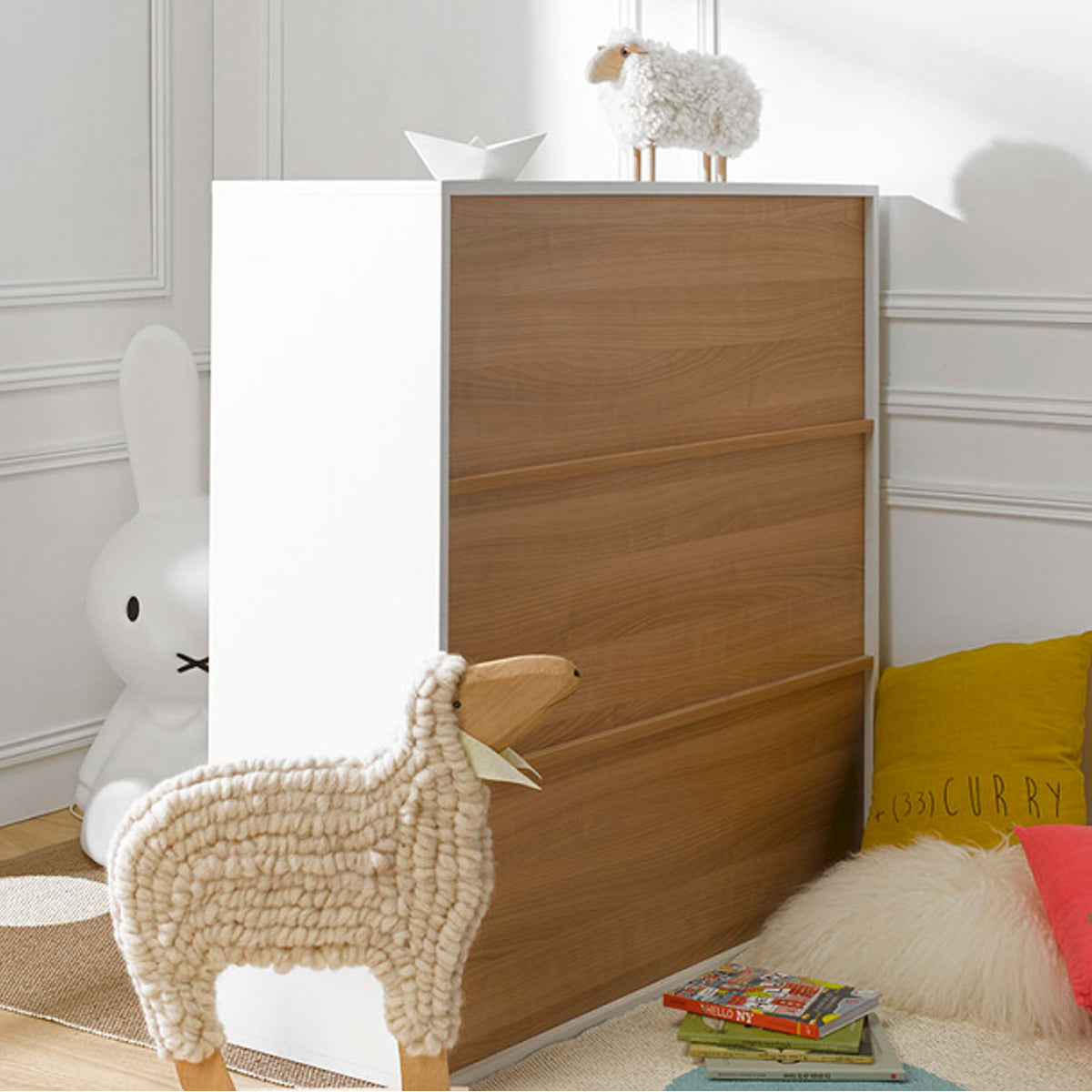 Bibliothèque enfant Junior Provence 9 cases - Blanc - vue 2