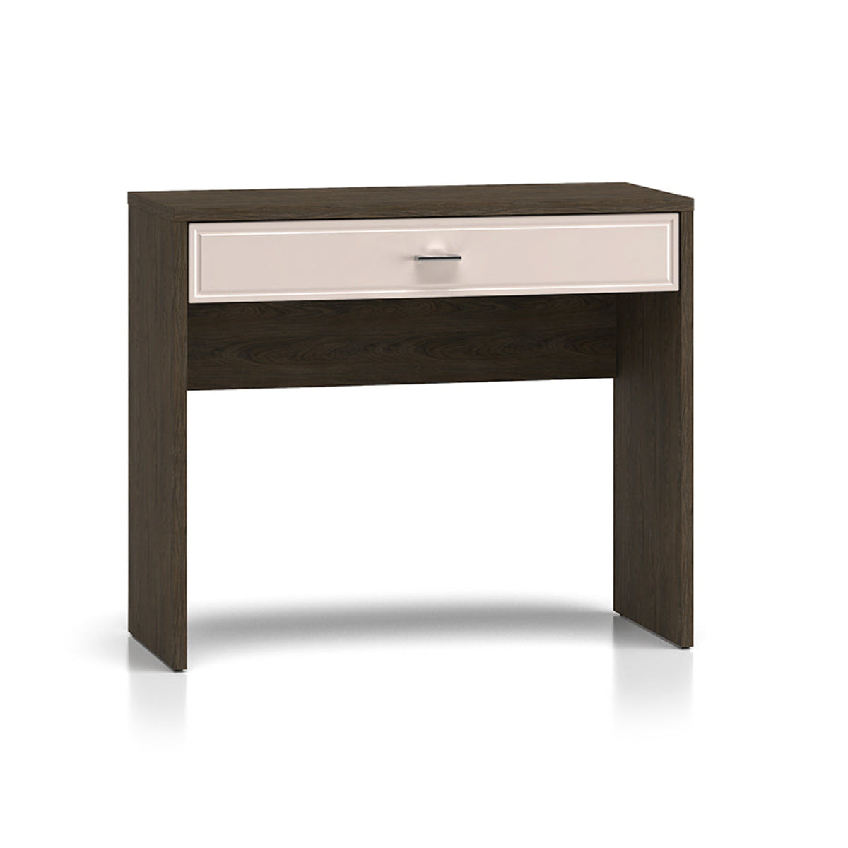 Console coiffeuse 1 tiroir Kaius Cachemire et Bois foncé
