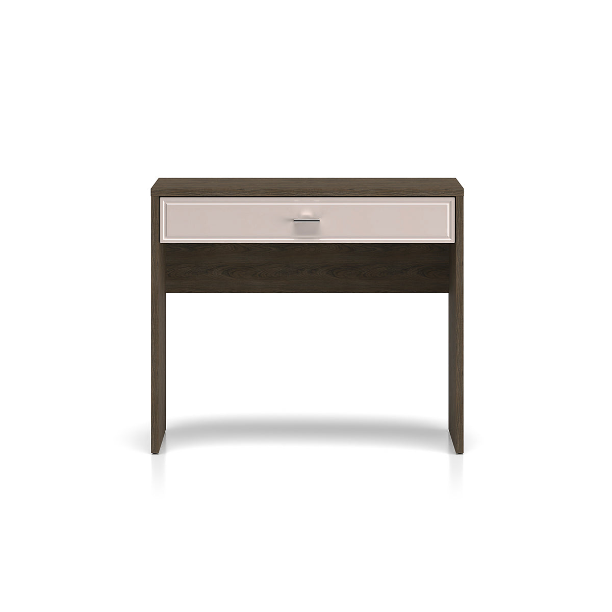 Console coiffeuse 1 tiroir Kaius Cachemire et Bois foncé - vue 2