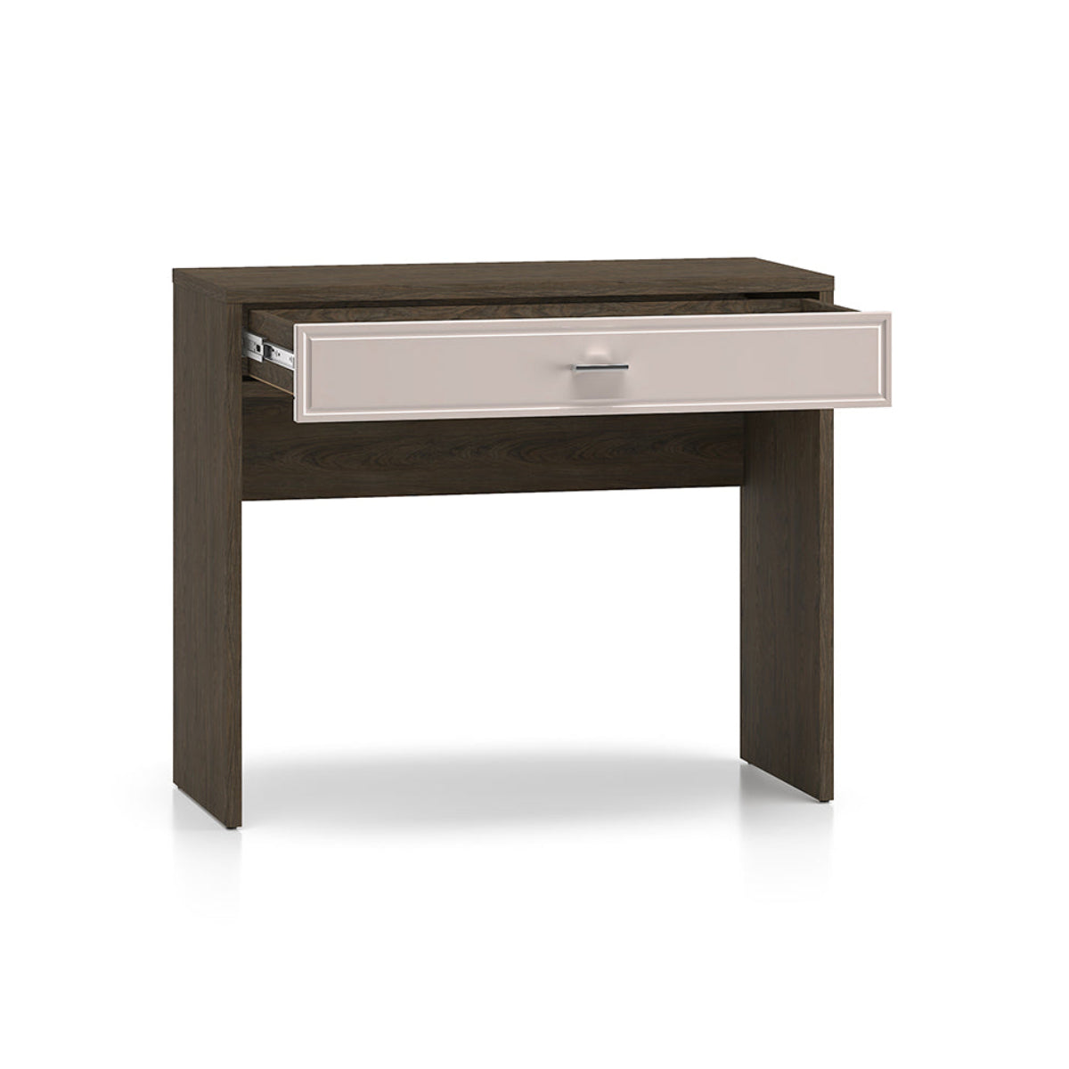 Console coiffeuse 1 tiroir Kaius Cachemire et Bois foncé - vue 3