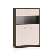 Vaisselier 2 portes Kaius Cachemire et Bois foncé