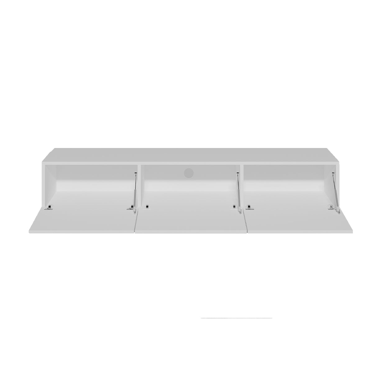 Meuble TV mural 3 portes 160 cm Idao Blanc - vue 2