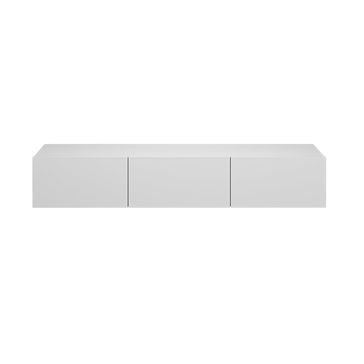 Meuble TV mural 3 portes 160 cm Idao Blanc - vue 3