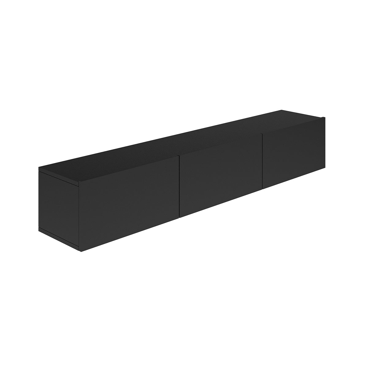 Meuble TV mural 3 portes 160 cm Idao Noir