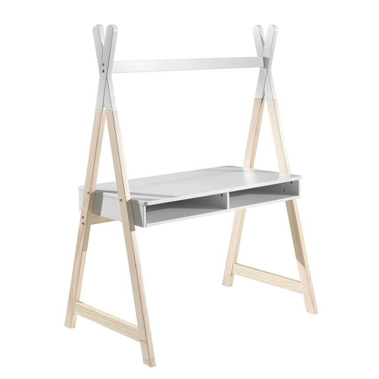 Bureau tipi 2 niches Vipack Kiddy Blanc