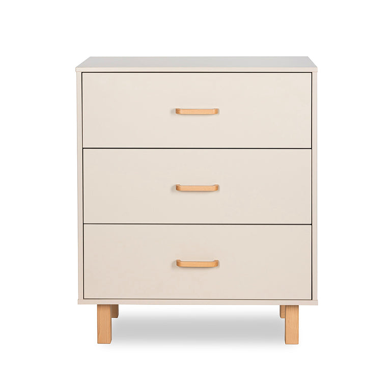 Commode 3 tiroirs Littlesky by Klups Laura Champagne et Bois - vue 2