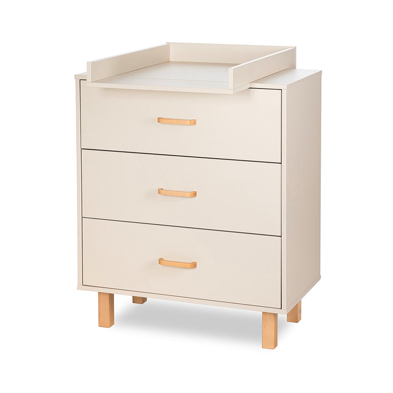 Commode 3 tiroirs Littlesky by Klups Laura Champagne et Bois - vue 3
